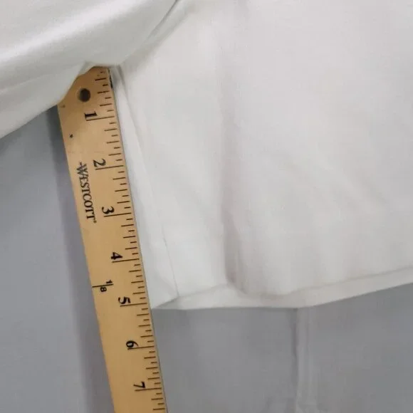 Spanx Pull On Shorts On The Go 6" White Women Small Silver Lining Chinos New - Picture 8 of 12